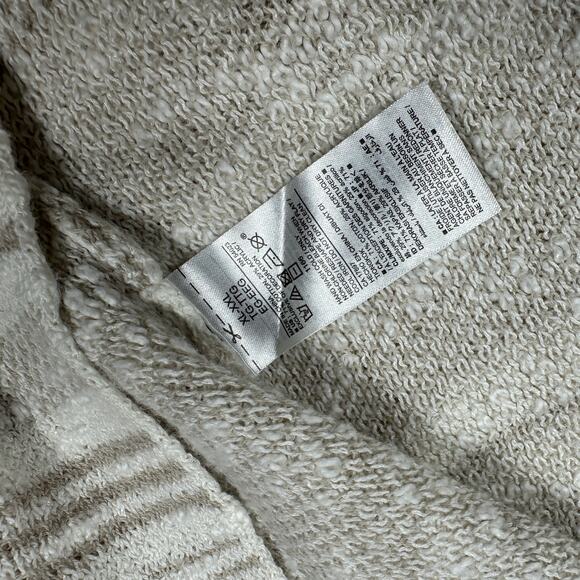 Old Navy Beige Cream Fringe Open Front Poncho Cardigan XL-XXL Boho Knit Wrap - Picture 9 of 13